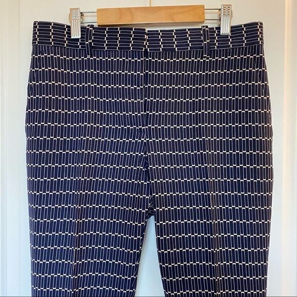 Theory Tribecca Geo Print Crop Pants Deep Navy - Picture 5 of 11